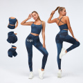 Hohe Taillenhosen Sport BH Leggings für Frauen